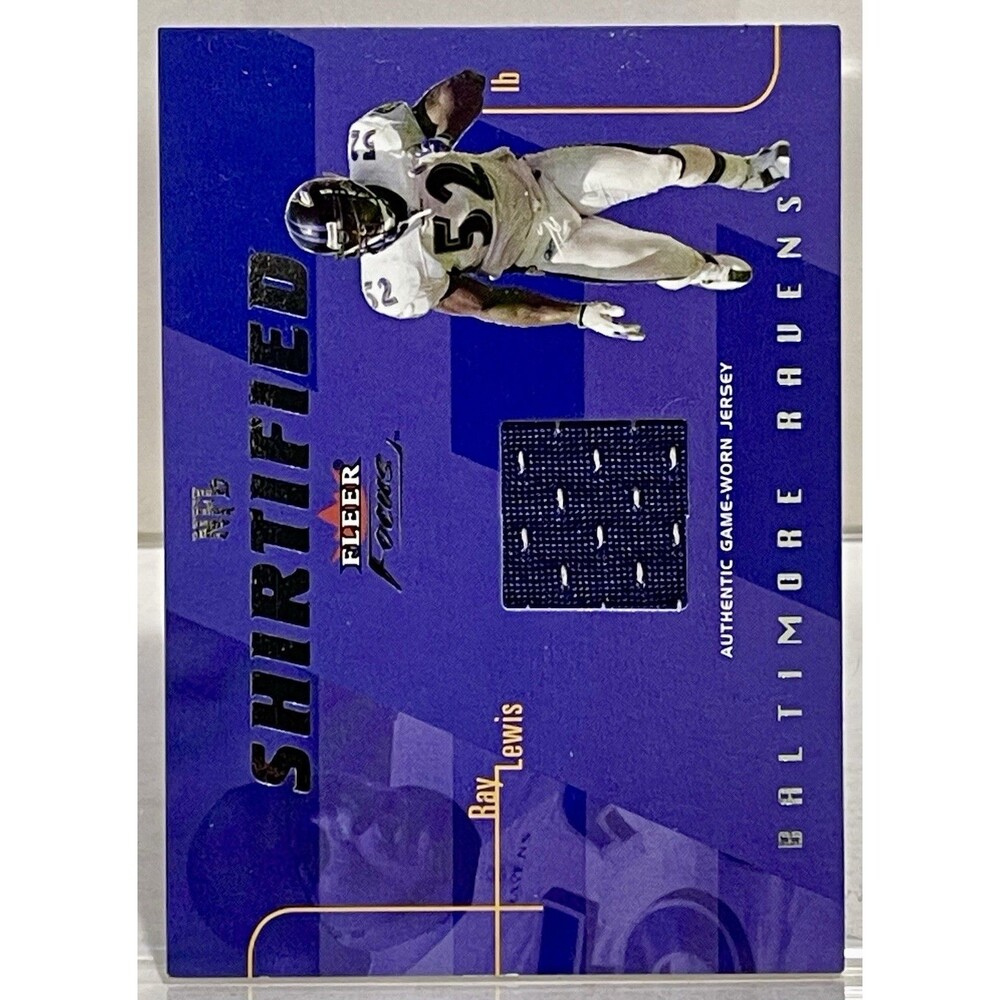 Vintage 2003  Fleer Focus NFL Shirtfield 28/75 Ray Lewis  #NS-RL HOF